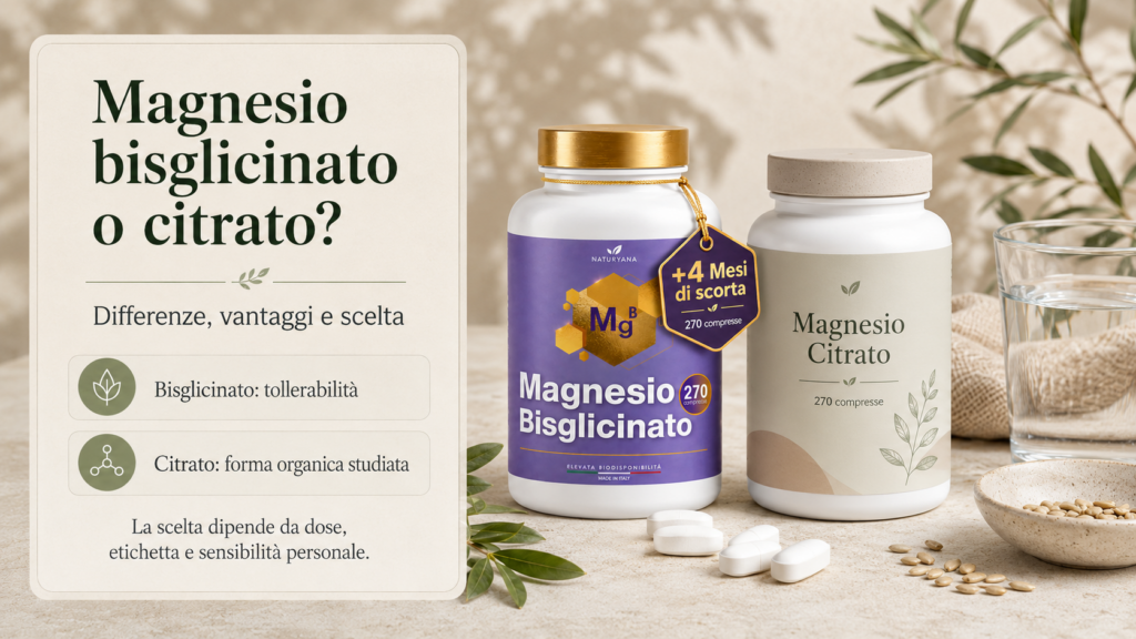 Magnesio bisglicinato o citrato: differenze, vantaggi e quale scegliere