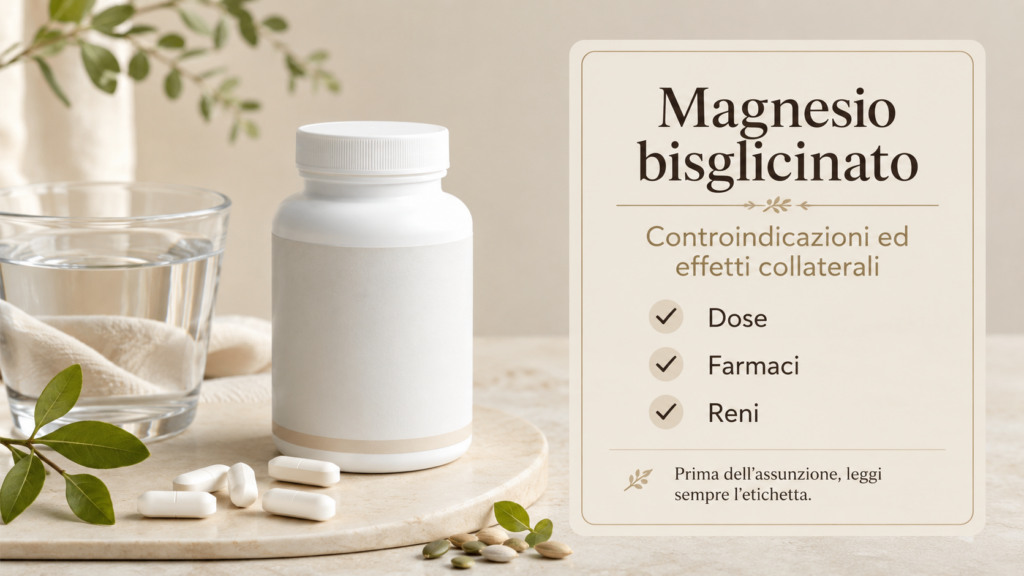 Magnesio bisglicinato: controindicazioni, effetti collaterali e quando fare attenzione