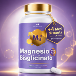 Magnesio Bisglicinato Puro 270 Compresse -2550 mg con 510 mg di Magnesio Elementale