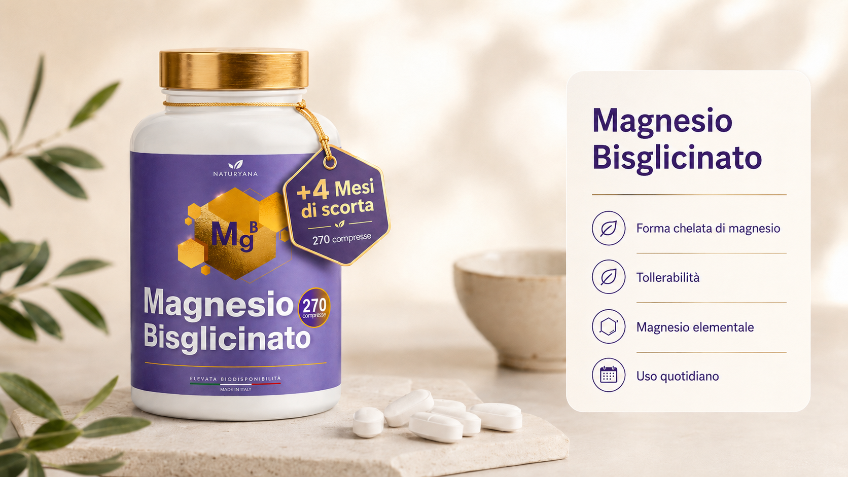 Magnesio Bisglicinato natur
